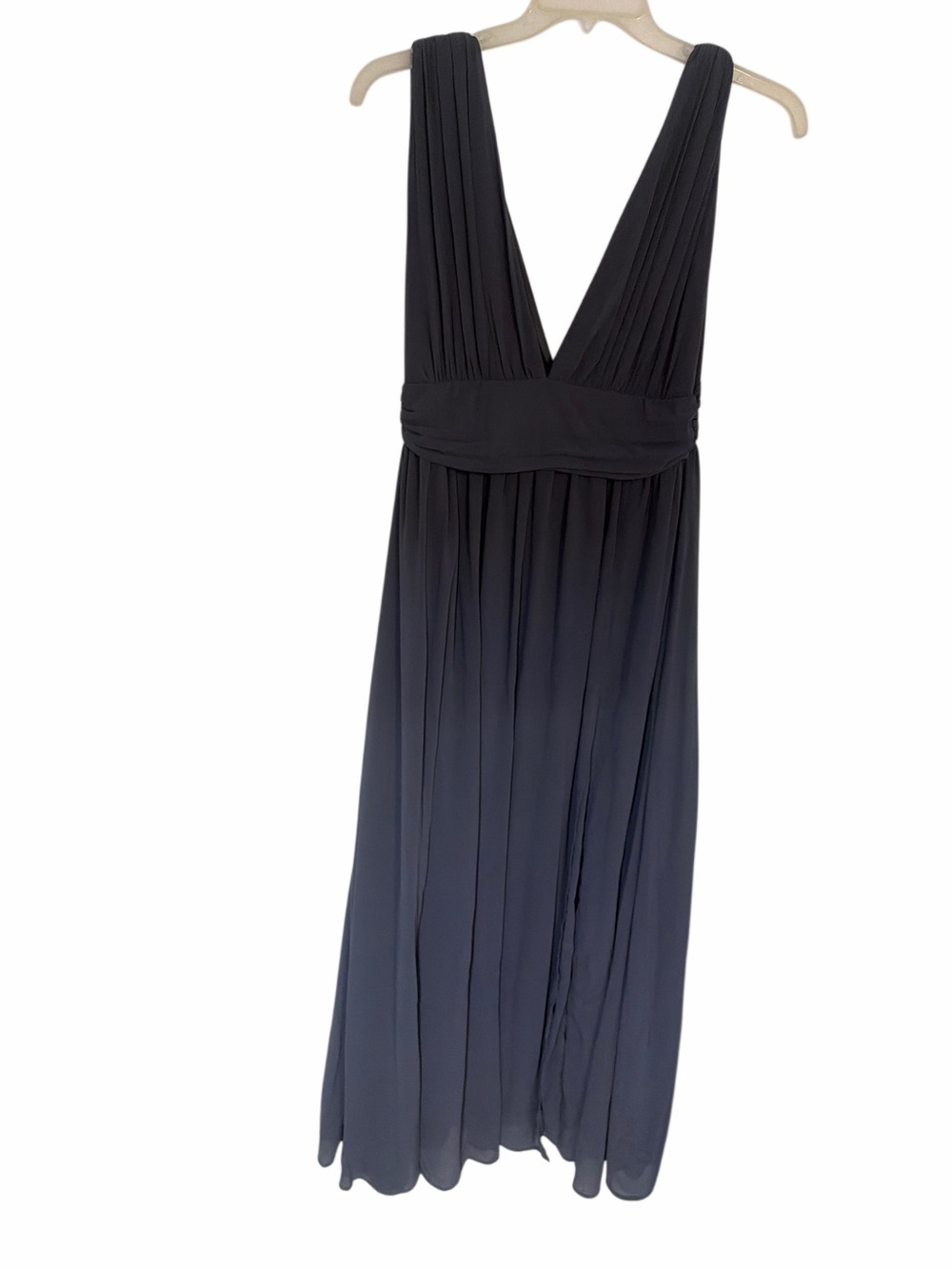 Lulu's Black Deep V Empire-Waist Maxi Dress